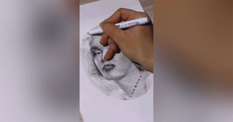 چینی مصورکاپورٹریٹس بنانے کا حیرت انگیز مظاہرہ