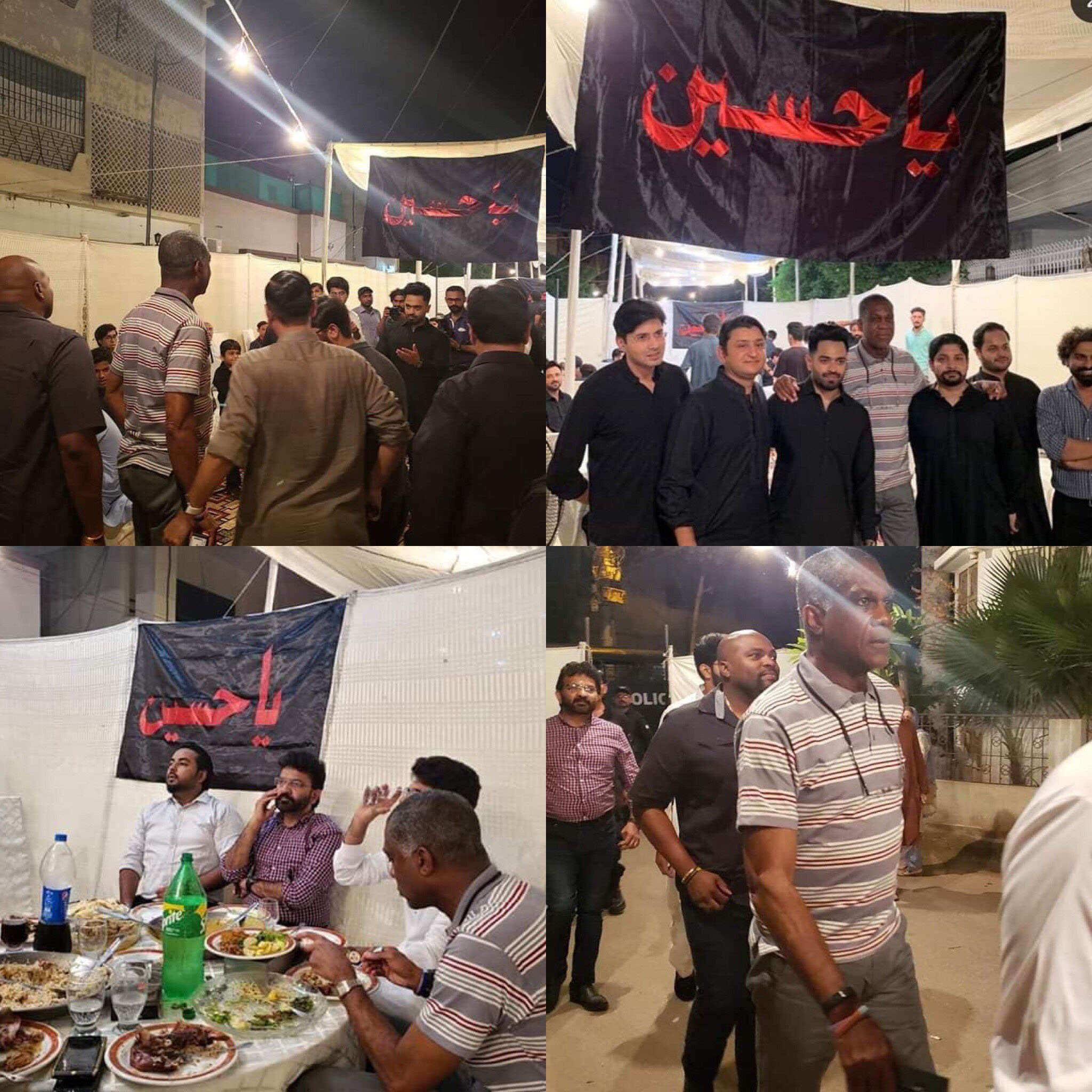 مائیکل ہولڈنگ کی مجلس عزا میں شرکت