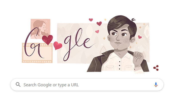 چاکلیٹی ہیرو کے یوم پیدائش پر گوگل کا ڈوڈل