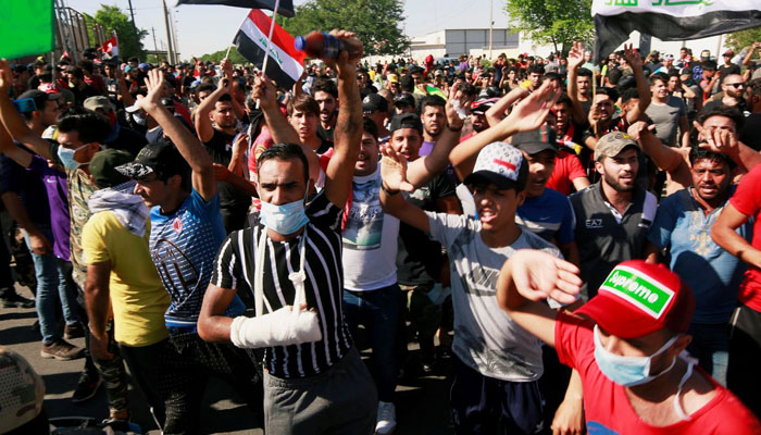 عراق:حکومت مخالف مظاہروں کا سلسلہ دوسرے ہفتے میں داخل