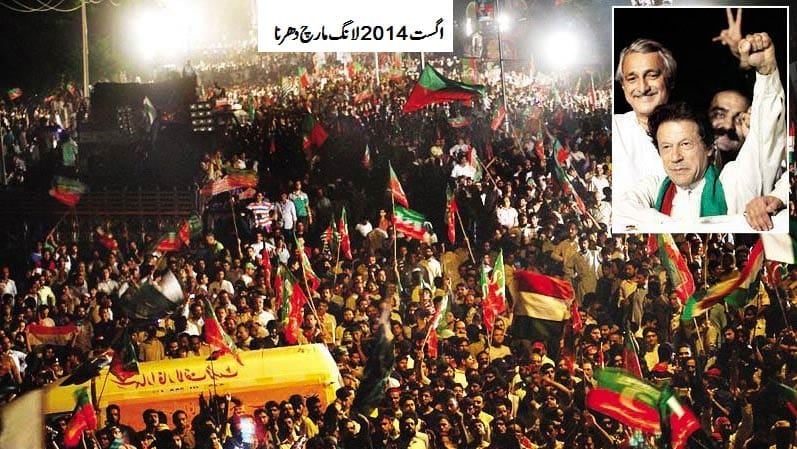 پاکستان سیاست کے احتجاج ،لانگ مارچ اوردھرنے
