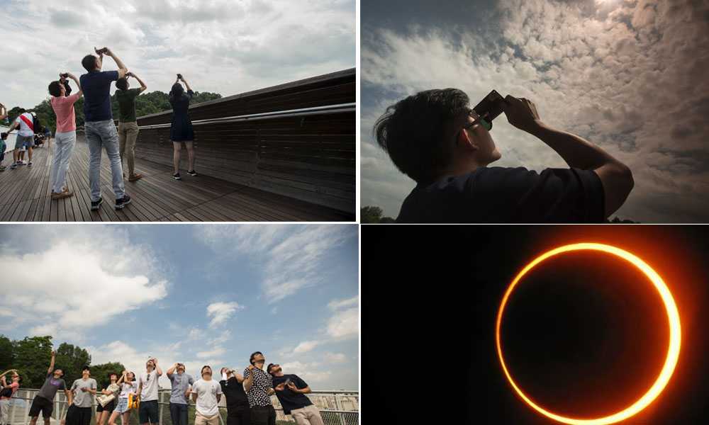 دنیا کے مختلف ممالک میں سورج گرہن کے مناظر 