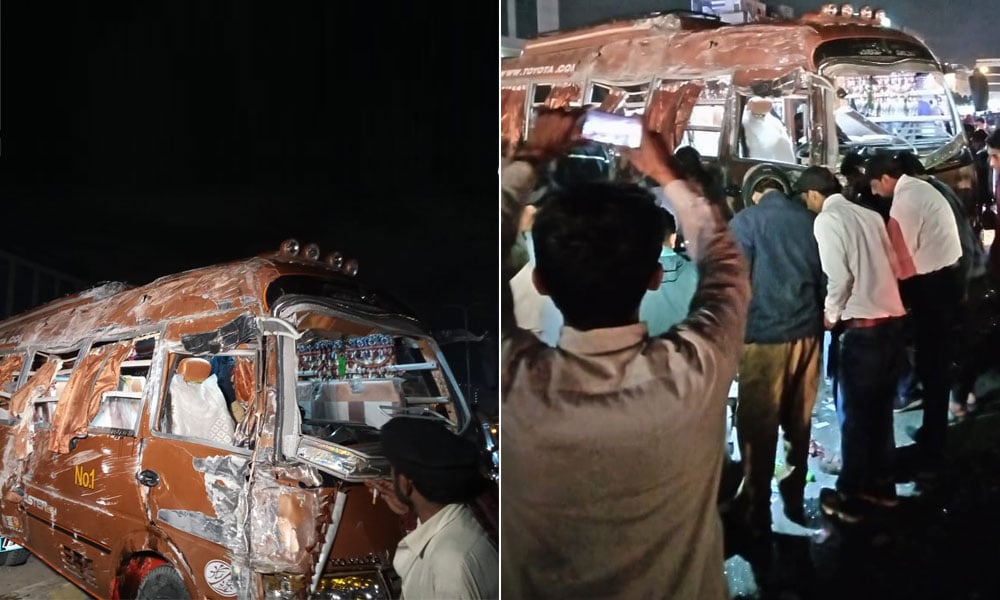 کراچی، باراتیوں کی بس الٹنے سے متعدد افراد زخمی