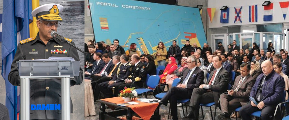 پاک بحریہ کی پی این ایس یرموک کی کمشننگ تقریب کا رومانیہ میں انعقاد