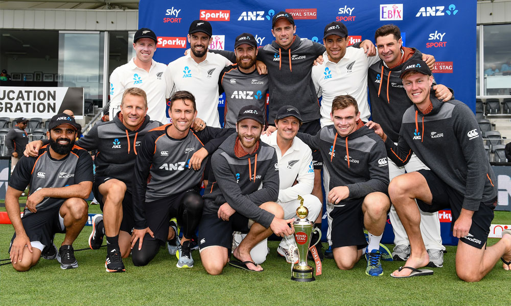 نیوزی لینڈ کا بھارت کیخلاف ٹیسٹ میں بھی کلین سوئپ مکمل