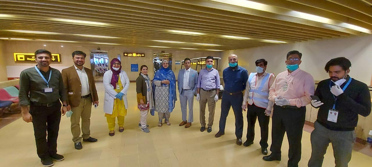 عالمی ادارہ صحت اسلام آباد کے وفد کا کراچی ایئرپورٹ کا دورہ