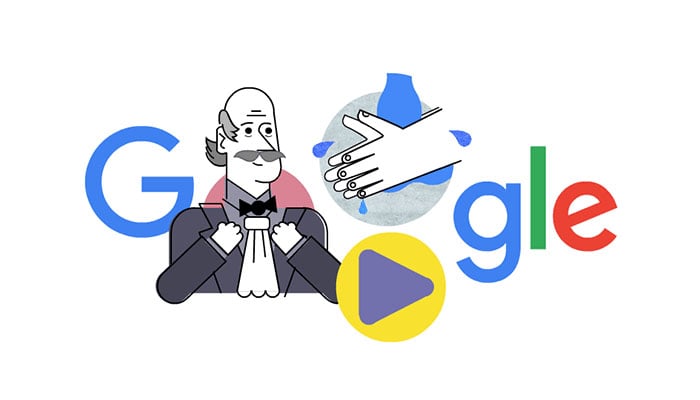 گوگل نے ڈوڈل کے ذریعے ہاتھ دھونے کا طریقہ بتایا