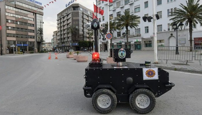 تیونس: کورونا کے باعث لاک ڈاؤن ، پولیس روبوٹ تعینات