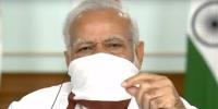 مودی کا سرجیکل ماسک کے بجائے رومال کا ستعمال