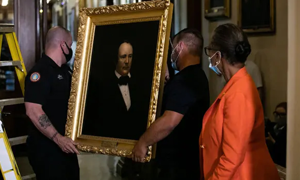 امریکا، کنفیڈریسی دور کے چاروں اسپیکرز کی پورٹریٹس ہٹادی گئیں 