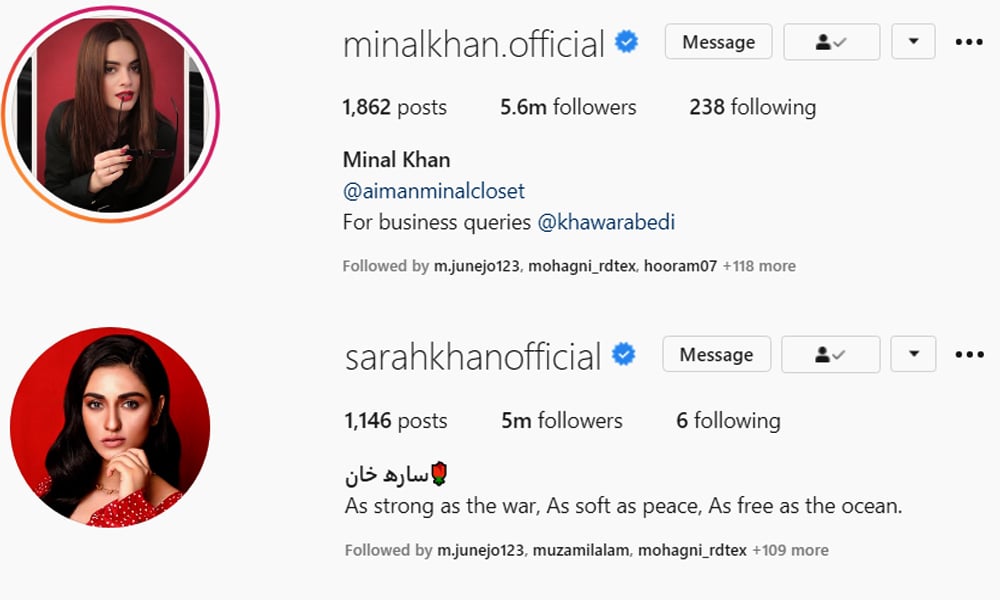 سارہ خان کے انسٹا پر 5 ملین فالوورز ہو گئے