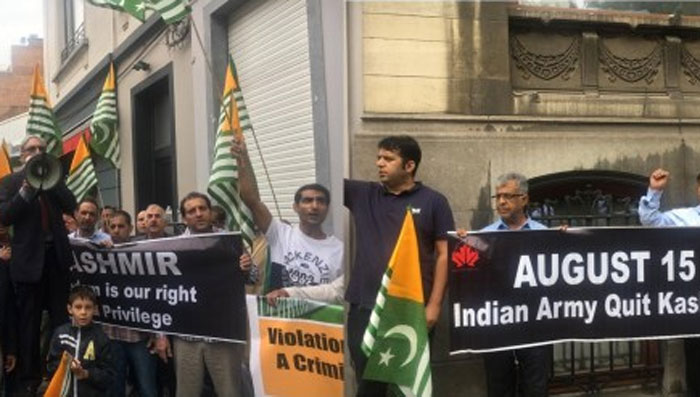 کل برسلز میں بھارتی سفارتخانے کے سامنے کشمیری تنظیمیں مظاہرہ کرینگی