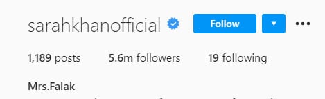 ثناء جاوید کے انسٹاگرام پر 5 ملین فالوورز