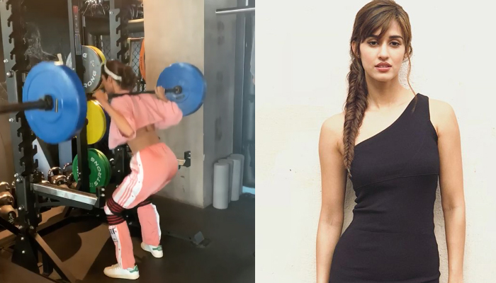 دیشا پٹانی کی 60 کلو وزن اٹھا کر ایکسرسائز