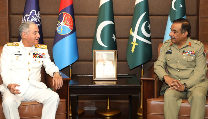 نیول چیف کی چیئرمین جوائنٹ چیفس آف اسٹاف سےالوداعی ملاقات