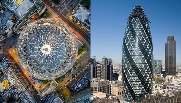 دنیا کی معروف عمارتیں اوپر سے کیسی دکھائی دیتی ہیں؟