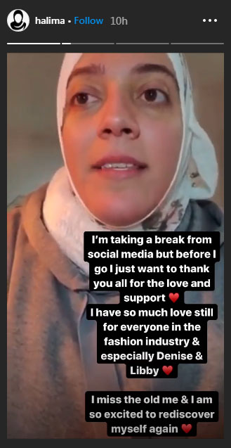 اسلام کی خاطر شوبز چھوڑنے والی ماڈل حلیمہ آدن نے سوشل میڈیا سے بریک لے لیا