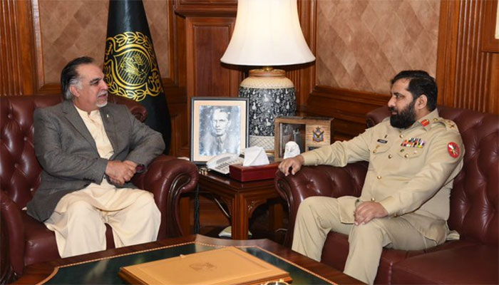 کور کمانڈر کراچی کی گورنر سندھ سے الوداعی ملاقات 