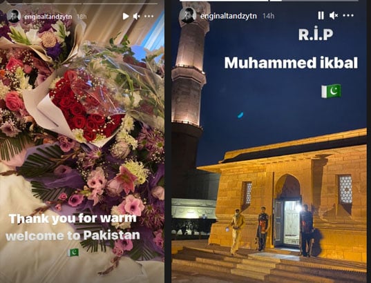 انگین آلتان پاکستانیوں کے شکرگزار 