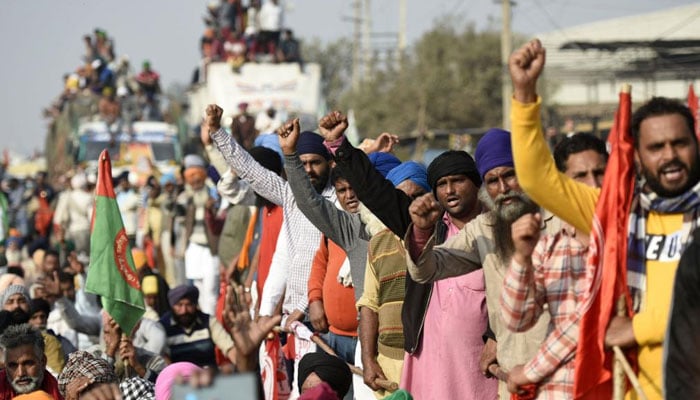 بھارتی کسانوں کے احتجاج کا 24واں روز