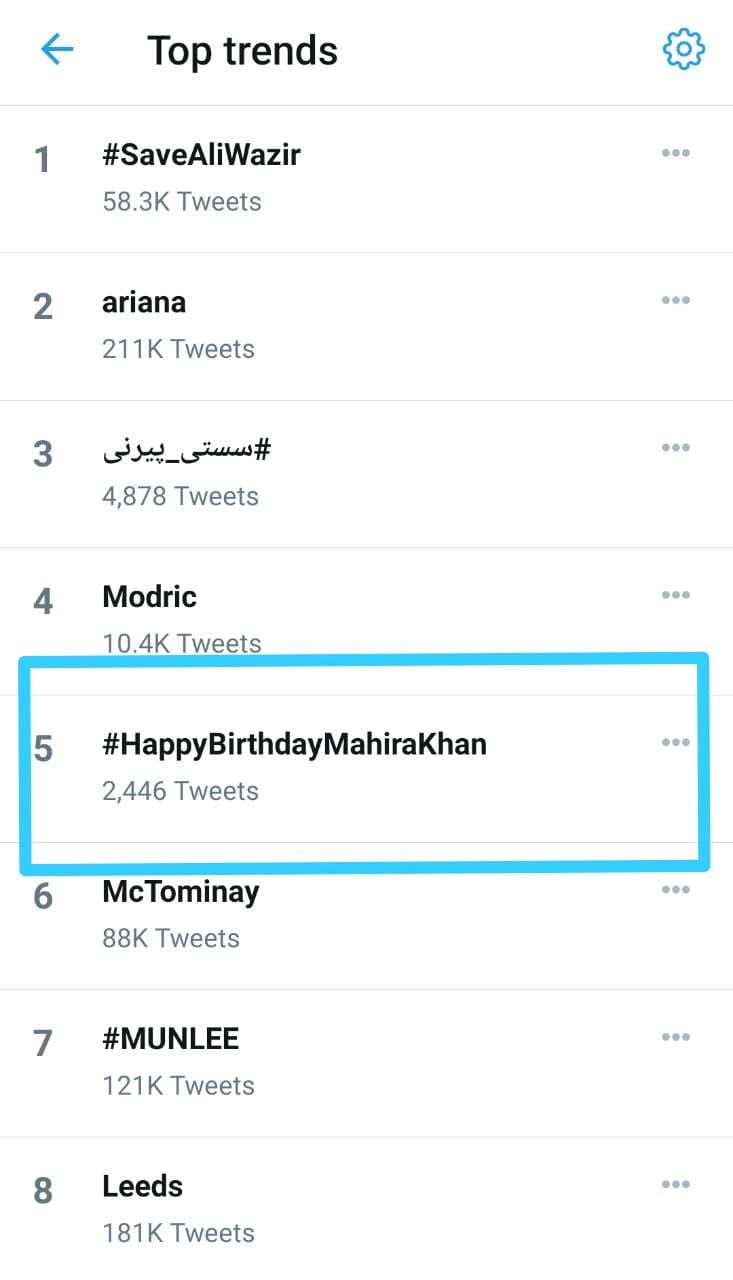 ماہرہ خان کی سالگرہ: ٹوئٹر پر ٹاپ ٹرینڈ