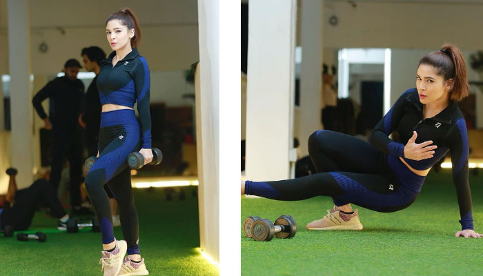 عائشہ عمر کی ایکسرسائز کرنے کی تصاویر وائرل