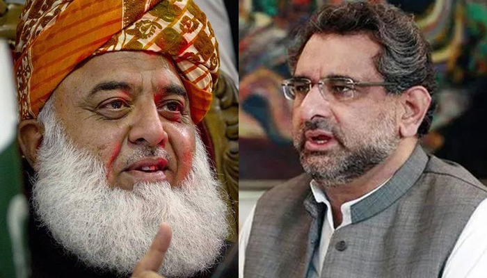 فضل الرحمٰن کا شاہدخاقان سے ٹیلیفونک رابطہ، احتجاجی جلسے منسوخ