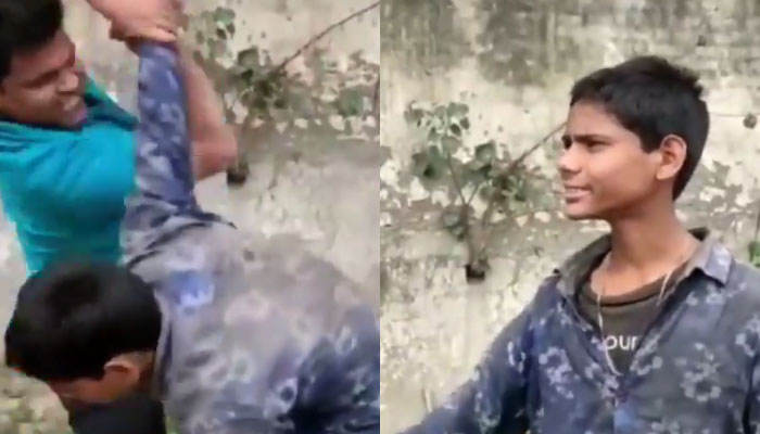 مندر سے پانی پینے والے مسلمان لڑکے پر تشدد، ویڈیو وائرل
