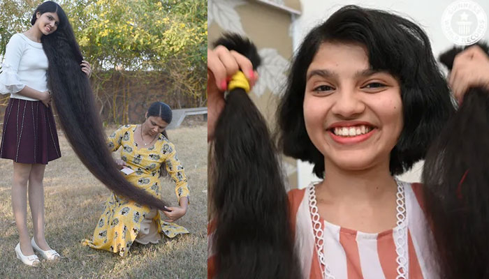 بھارتی لڑکی نے 12 سال بعد بال کٹوالئے