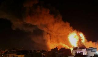  اسرائیلی فضائیہ نے برج الجلاء کو  تباہ کردیا