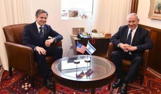 امریکی وزیر خارجہ کی نیتن یاہو سے ملاقات، غزہ کی صورتحال پر گفتگو
