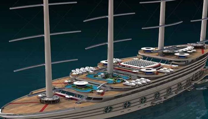 امریکا کمپنی نے لگثری بحری جہاز کا ڈیزائن تیار کر لیا 