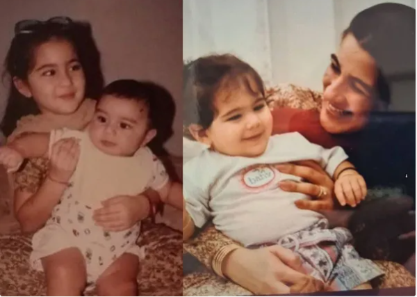 In cute throwback snaps, little Sara Ali Khan turns mommy to baby Ibrahim