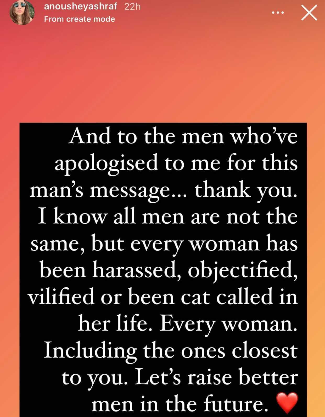 Anoushey Ashraf calls out user for harassing her on social media