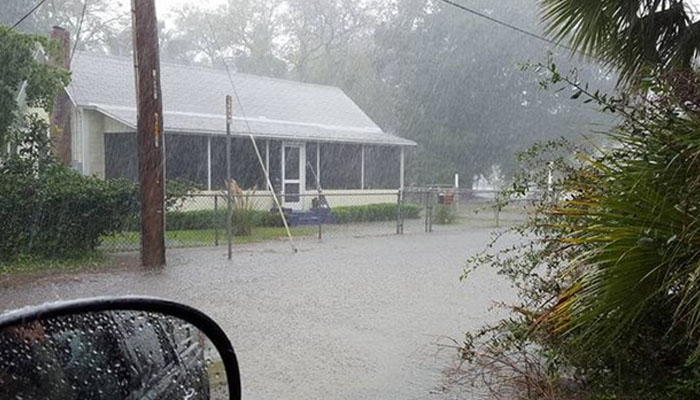  فلوریڈا؛ جیکسن ول میں شدید بارشوں کے بعد سیلابی صورتحال