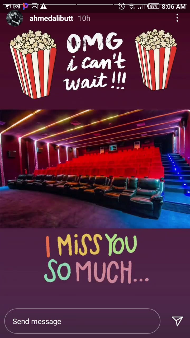 احمد علی بٹ سینما گھر کُھلنے کی خبر پر بےحد خوش