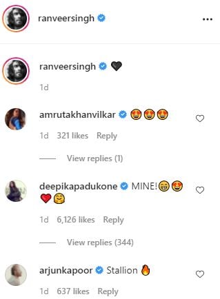 ‘MINE:’ Deepika Padukone claims on Ranver Singh as he drops intense expression pics