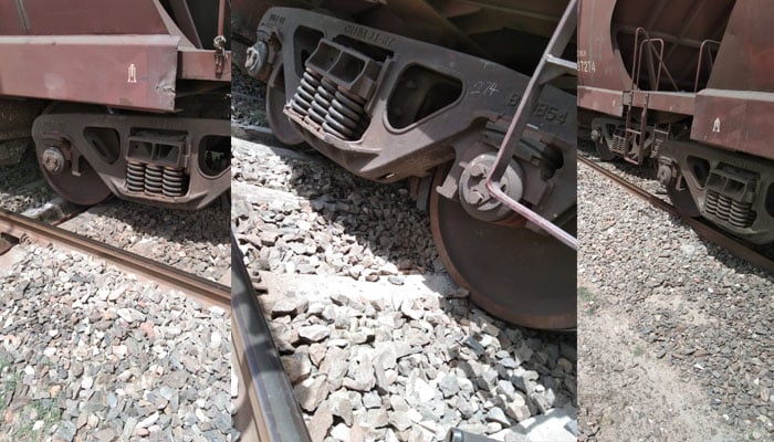 لاہور سے کراچی آنیوالی مال بردار ریل گاڑی کو جہانیاں کے قریب حادثہ