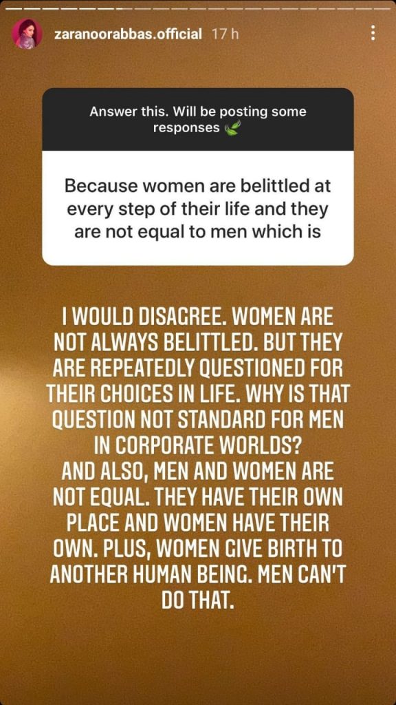 Zara Noor Abbas raises concerns on treatment pregnant women face in professional world