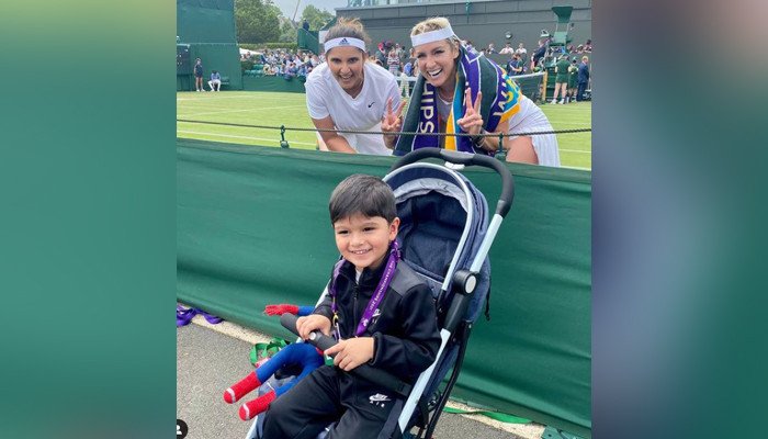 Sania Mirza’s son Izhaan all smiles after mom’s victory in the first round at Wimbledon