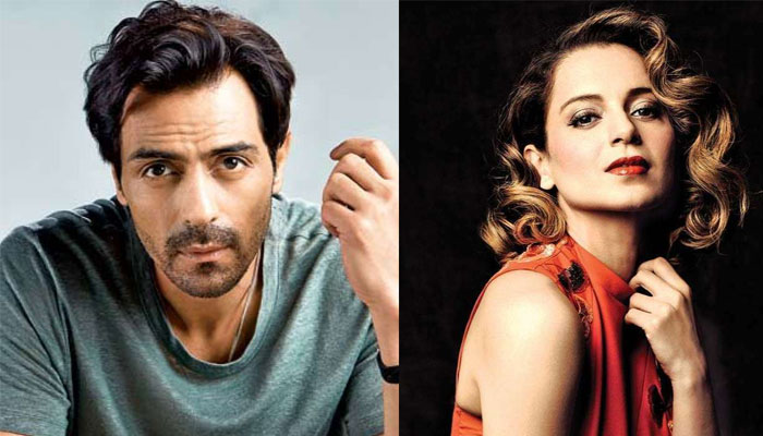 Kangana Ranaut, Arjun Rampal pose together on Dhaakad set in Budapest