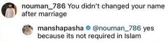 Mansha Pasha is keeping her surname after marriage to Jibran Nasir