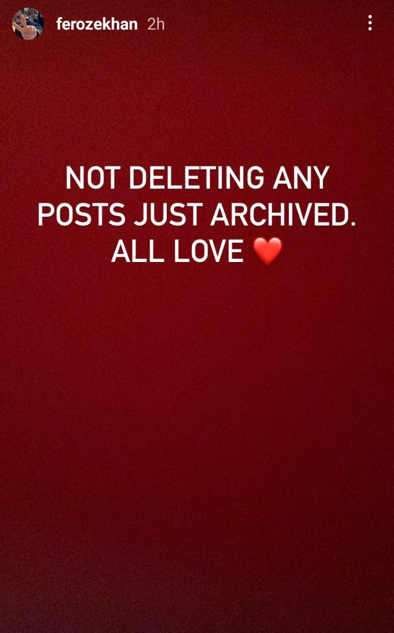 Feroze Khan receives criticism for archiving his Instagram posts, fans speculate why