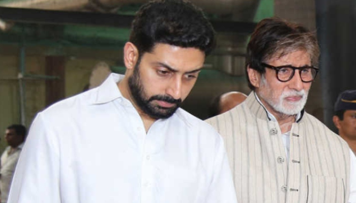 In pictures: Amitabh, Abhishek attend last rites of Dilip Kumar