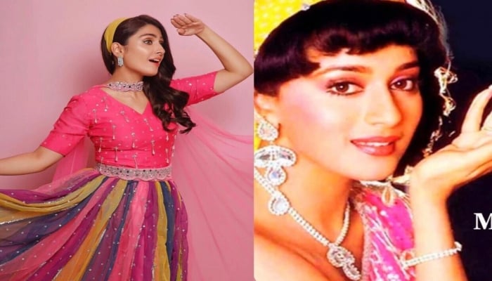 Ayeza Khan shares breath-taking transformation into Madhuri Dixit’s iconic look 