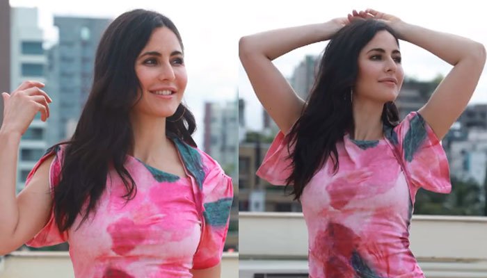 Katrina Kaif dons pink bodycon as she grooves on Pink’s ‘Cover me in sunshine’