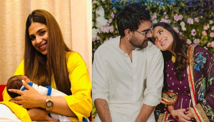 Sonya Hussyn visits Iqra and Yasir’s house to meet their newborn baby boy