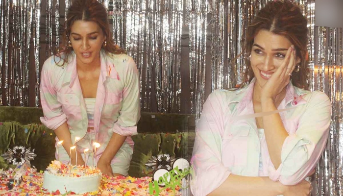 Kriti Sanon enjoys surprise festivities for her 31st birthday at Maddock Films' office
