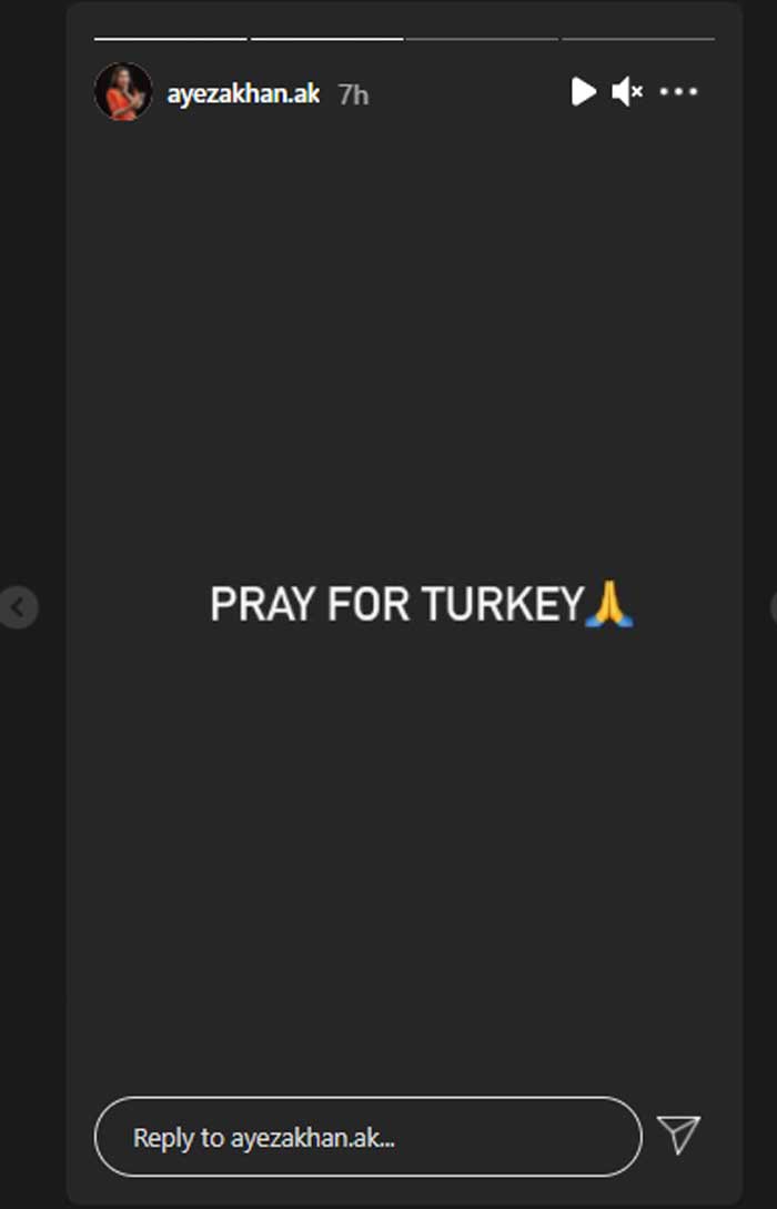 Ayeza Khan requests fans to pray for Turkey over deadly wildfires
