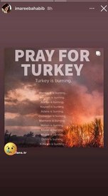 Ayeza Khan requests fans to pray for Turkey over deadly wildfires